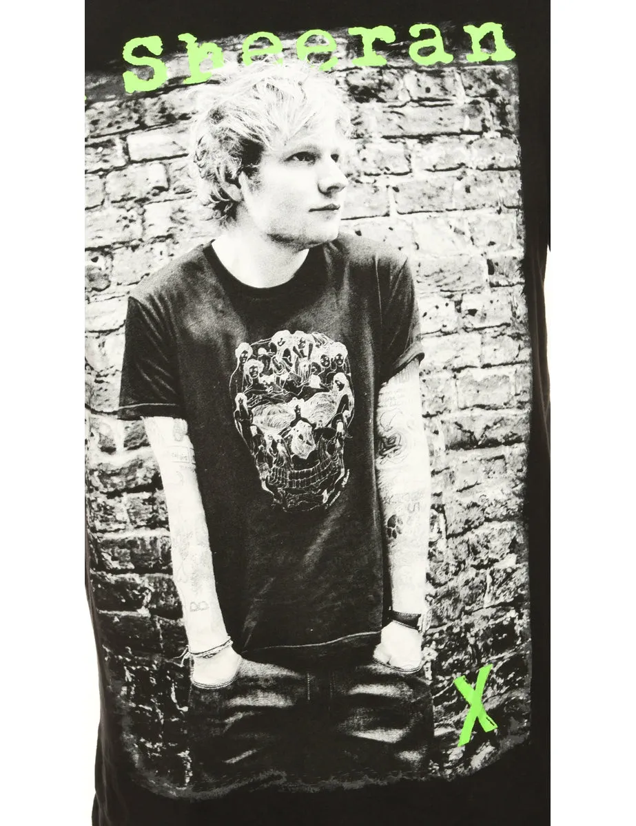 Ed Sheeran Printed Black T-shirt - S