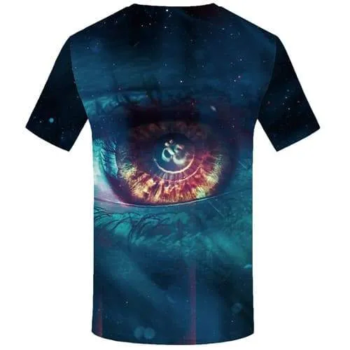 Eye T-shirt Men Flame Shirt Print Fantasy T-shirts Graphic Harajuku Tshirts Cool Gothic Tshirts Novelty Short Sleeve T shirts