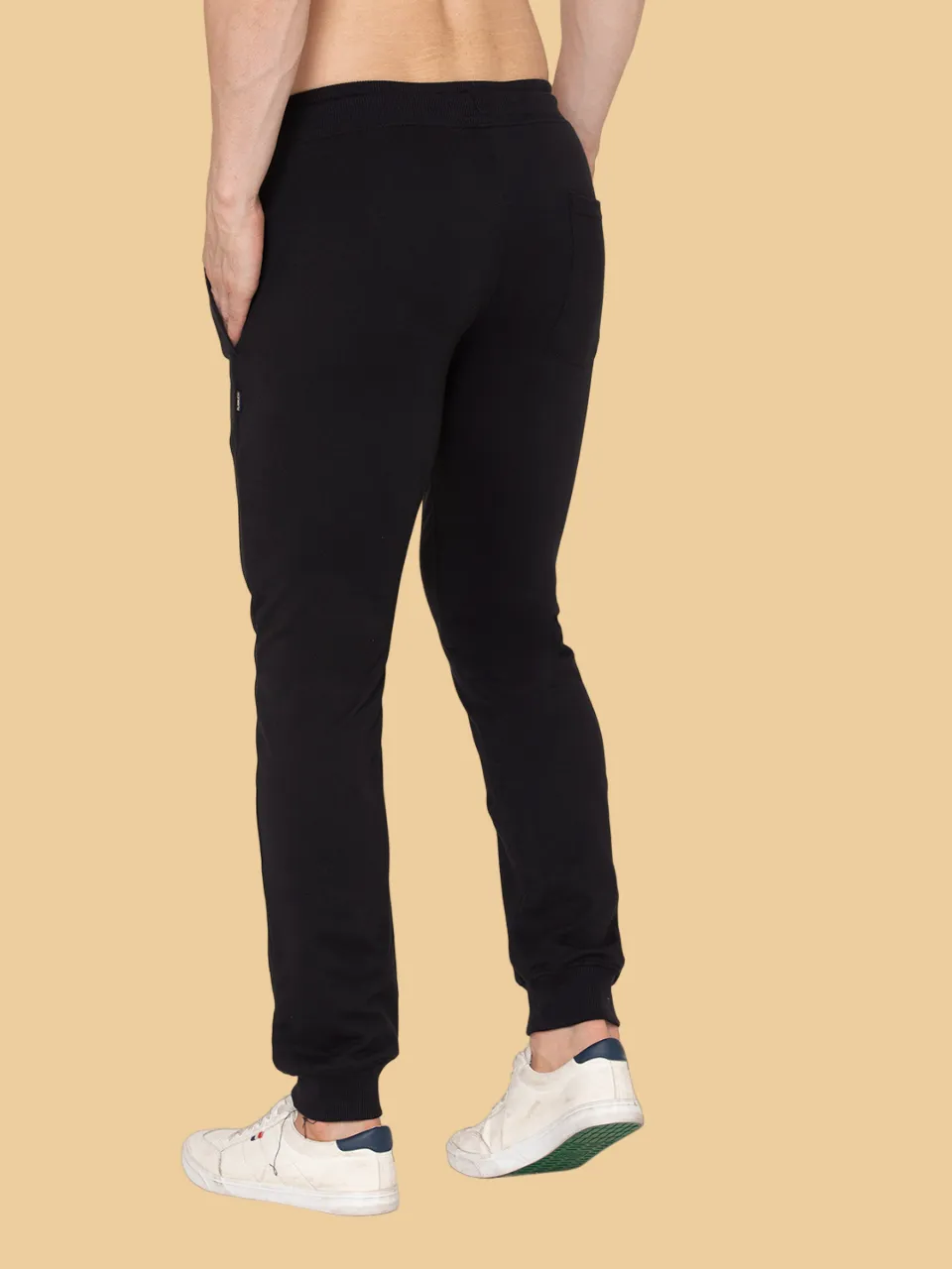 Flawless Men Black Wolf Joggers | WOLF-BLK-JOGR