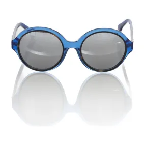 Frankie Morello Blue Acetate Women Sunglass