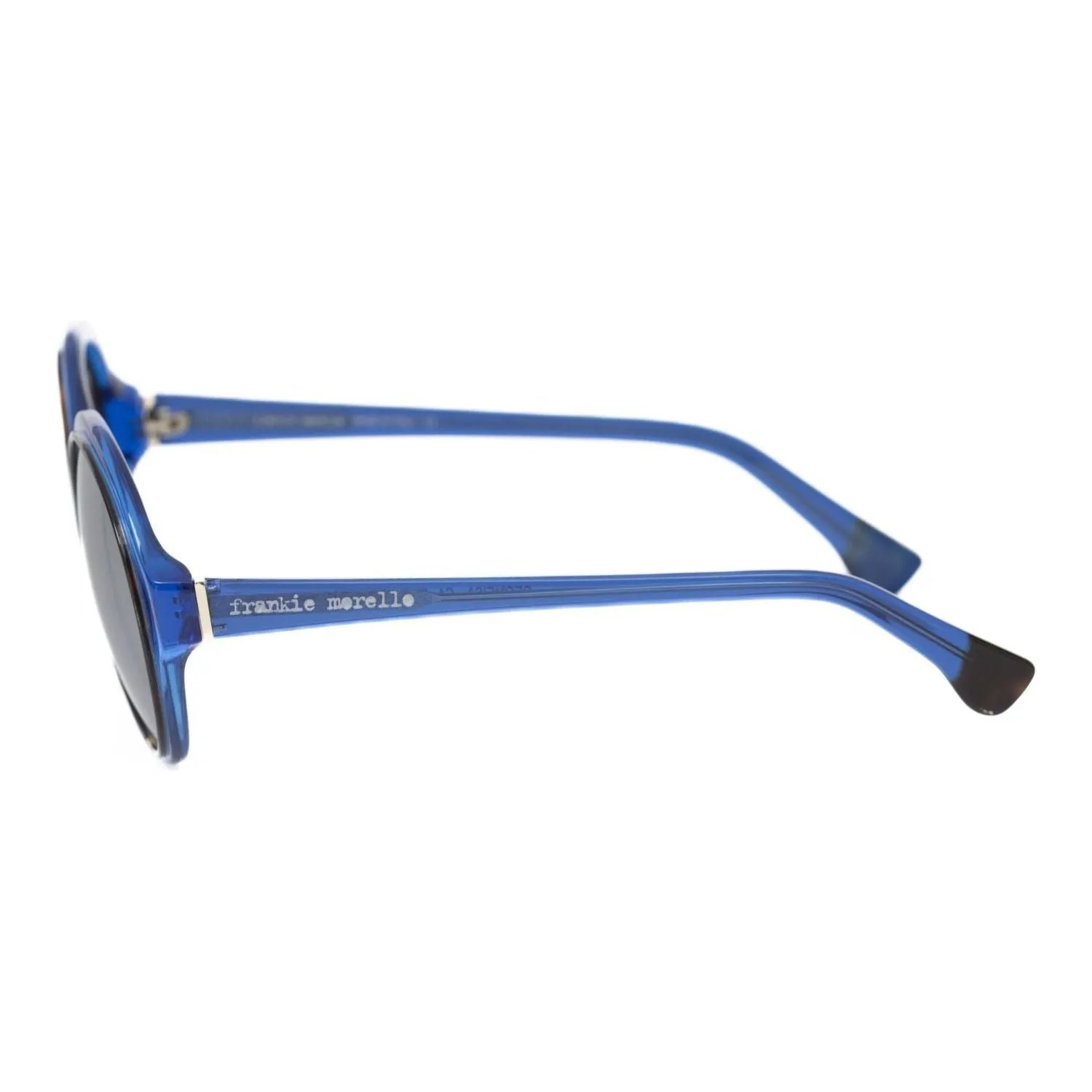 Frankie Morello Blue Acetate Women Sunglass