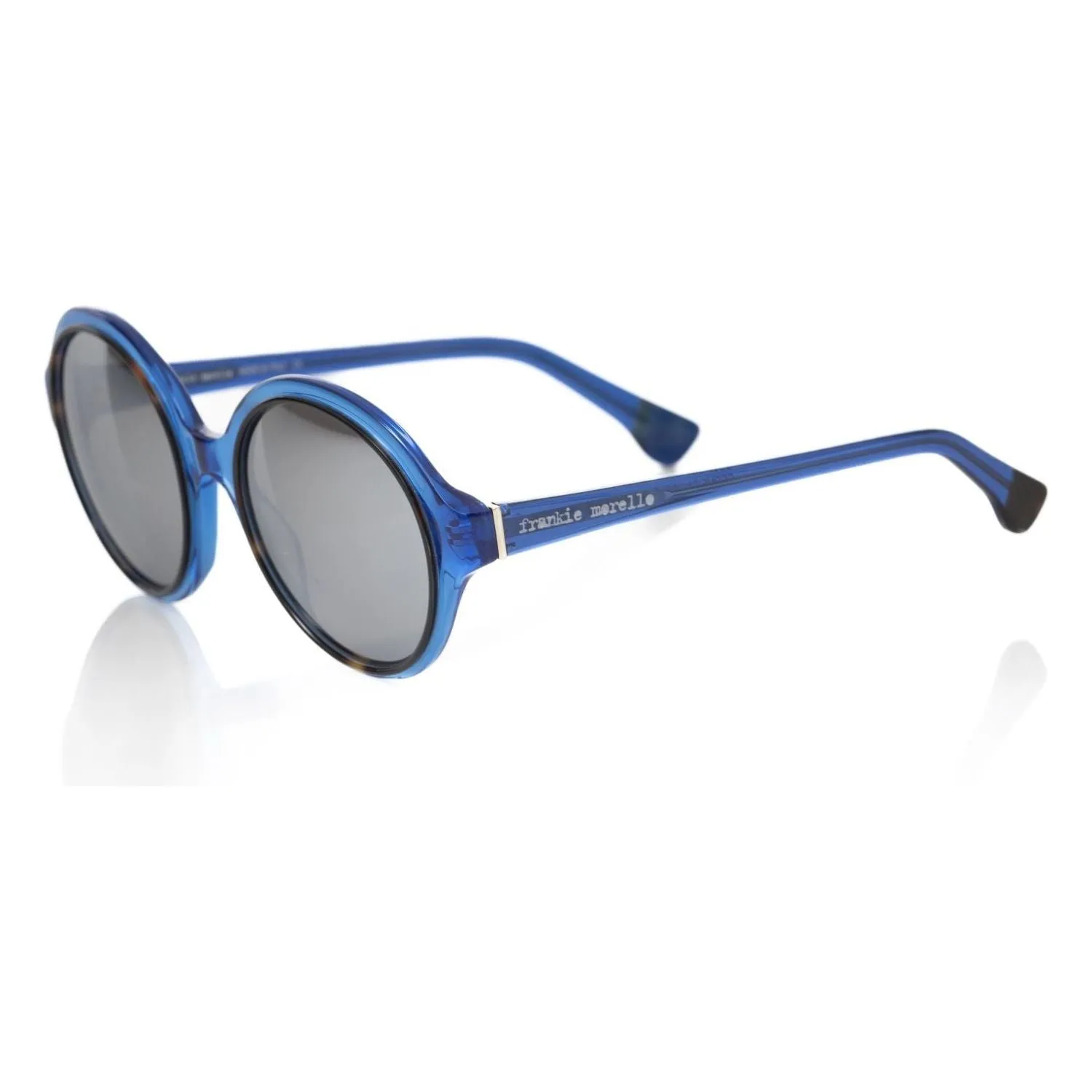 Frankie Morello Blue Acetate Women Sunglass