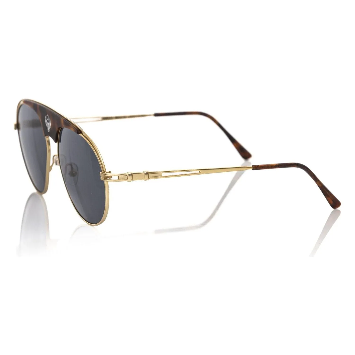 Frankie Morello Brown Metallic Sunglass for Men