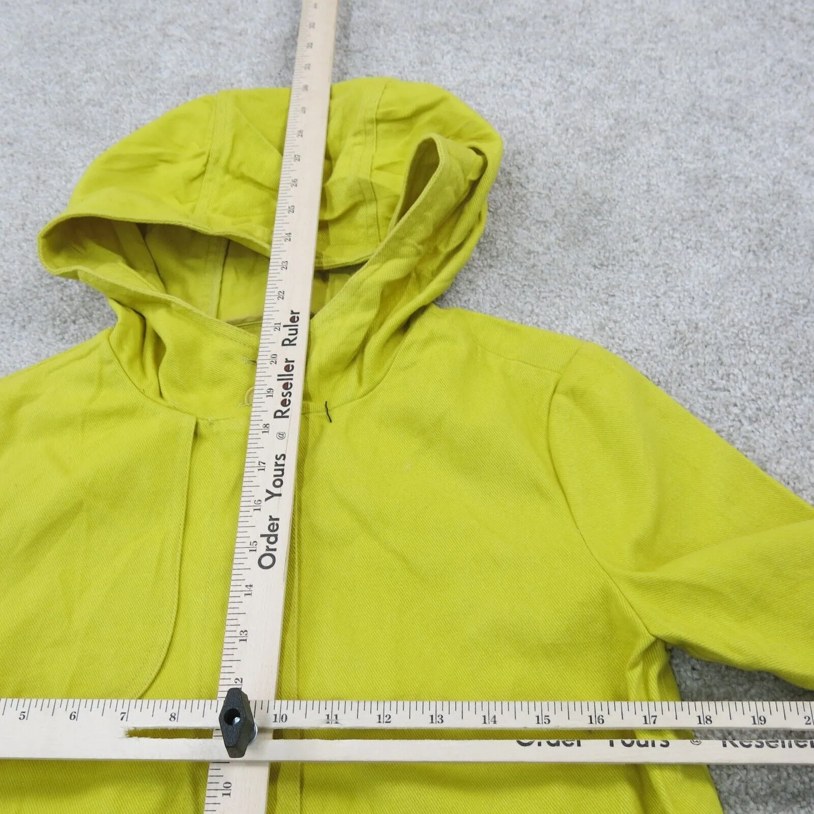 Gap Womens Hoodie Coat Full Zip Up Pockets Light Lime Solid Green Size XS