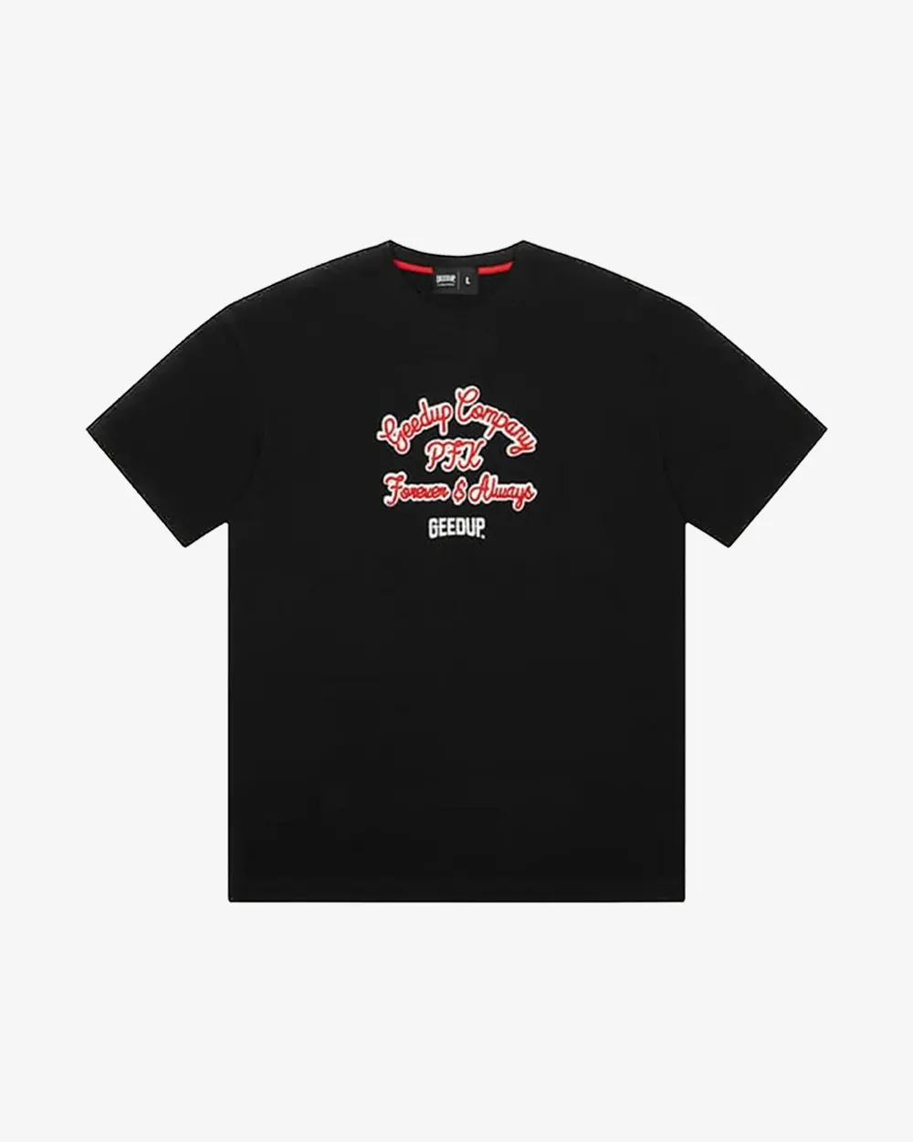 GEEDUP COMPANY TEE BLACK RED