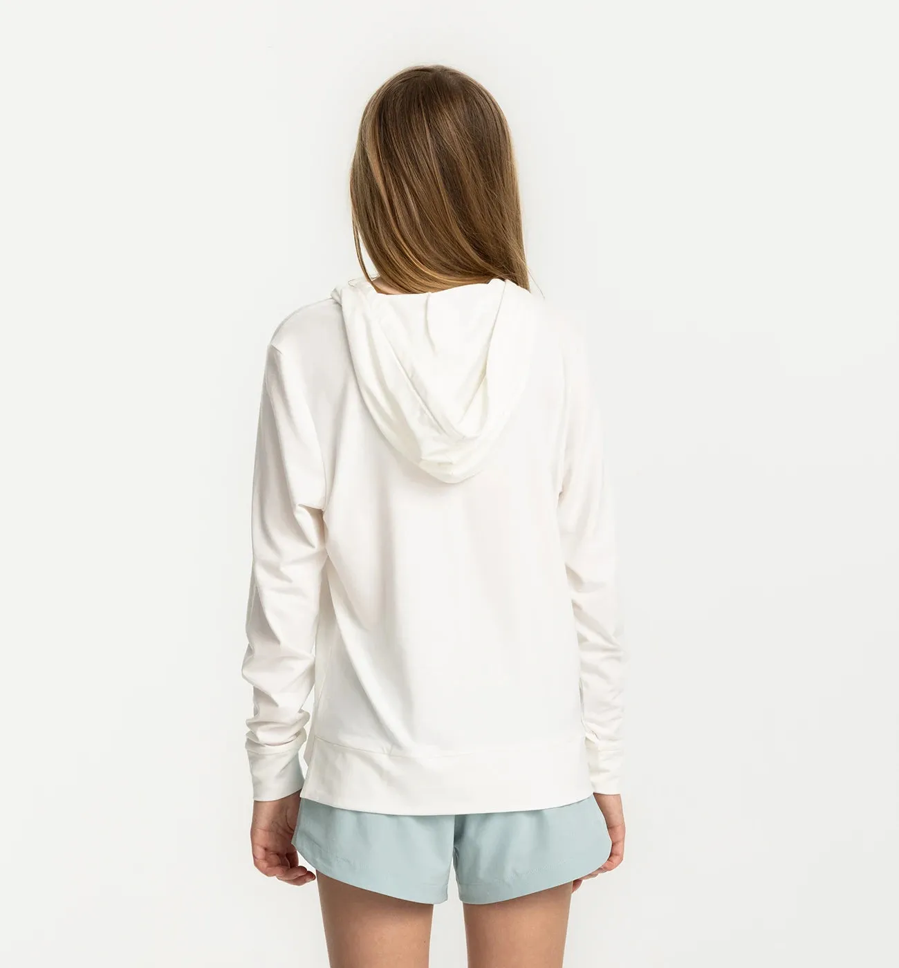 Girls' Bamboo Shade Hoodie - Bright White