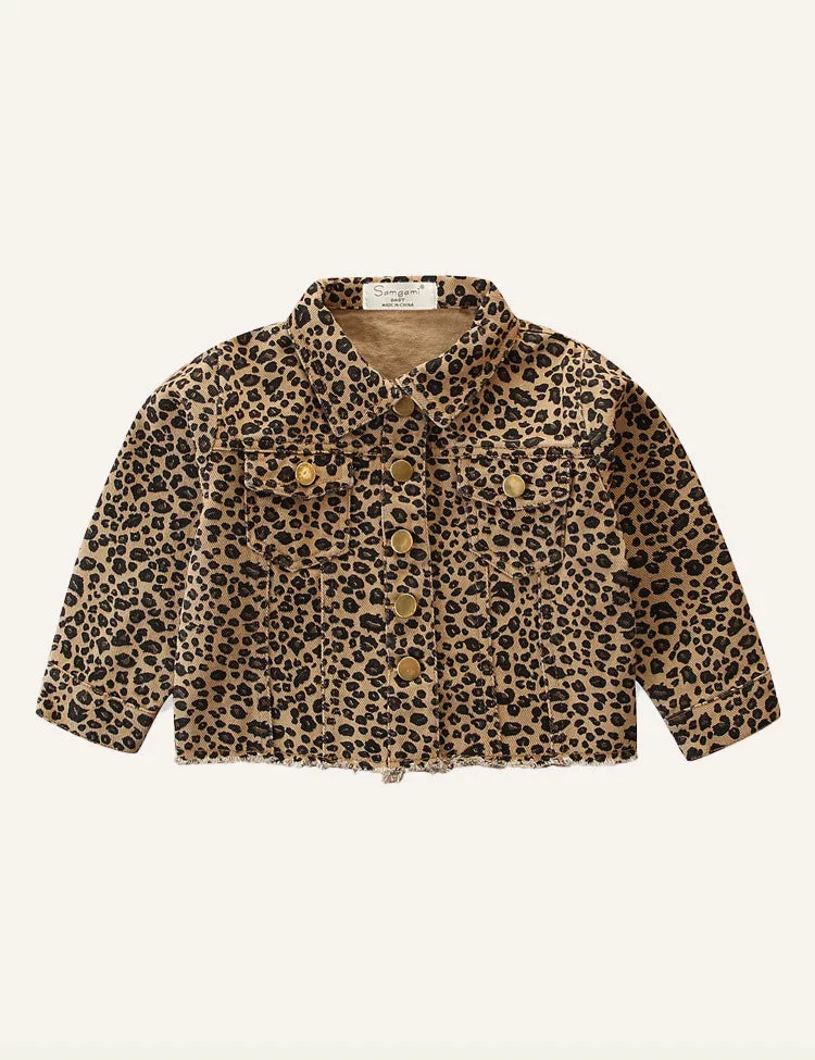 Girls' Leopard Print Coat