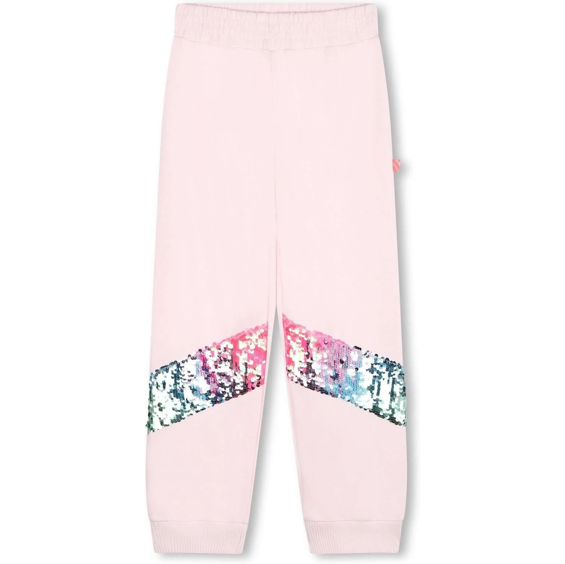 Girls Pink Sequin Joggers