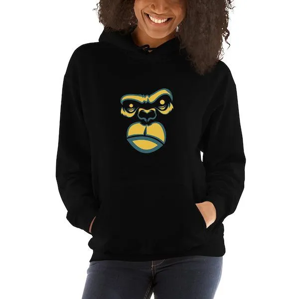 Gorilla Unisex Black Hoodie