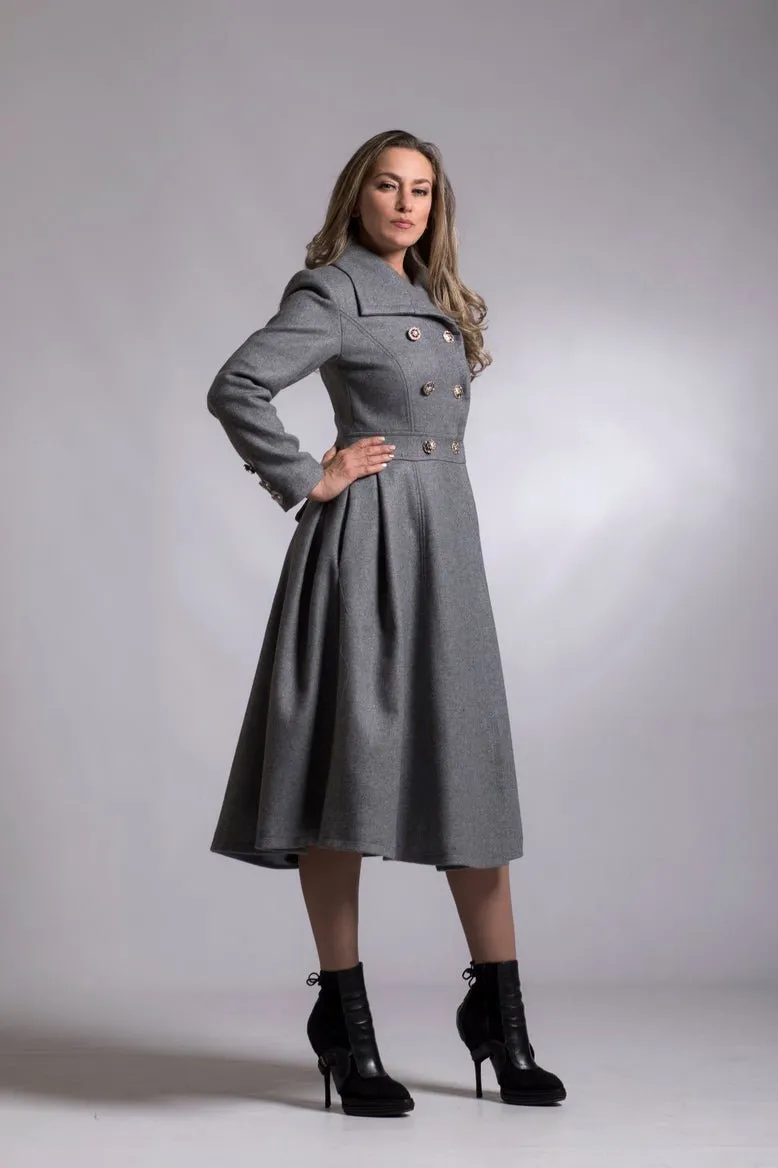 Gray Cashmere Coat