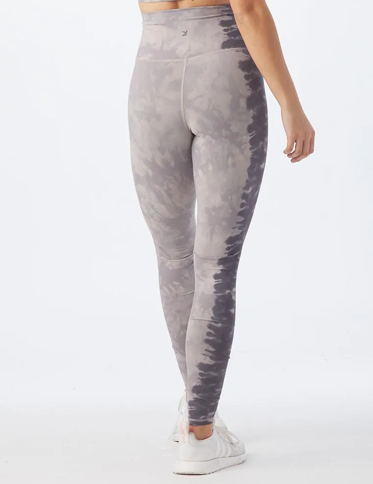 High Waist Pure Legging: Oatmilk/Mocha Tie-Dye