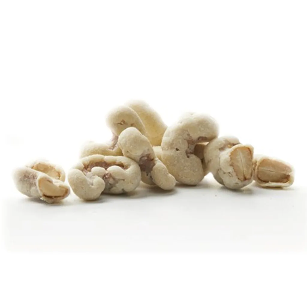 HONEY-DUSTED WHITE CHOCOLATE CASHEWS. 12OZ. 