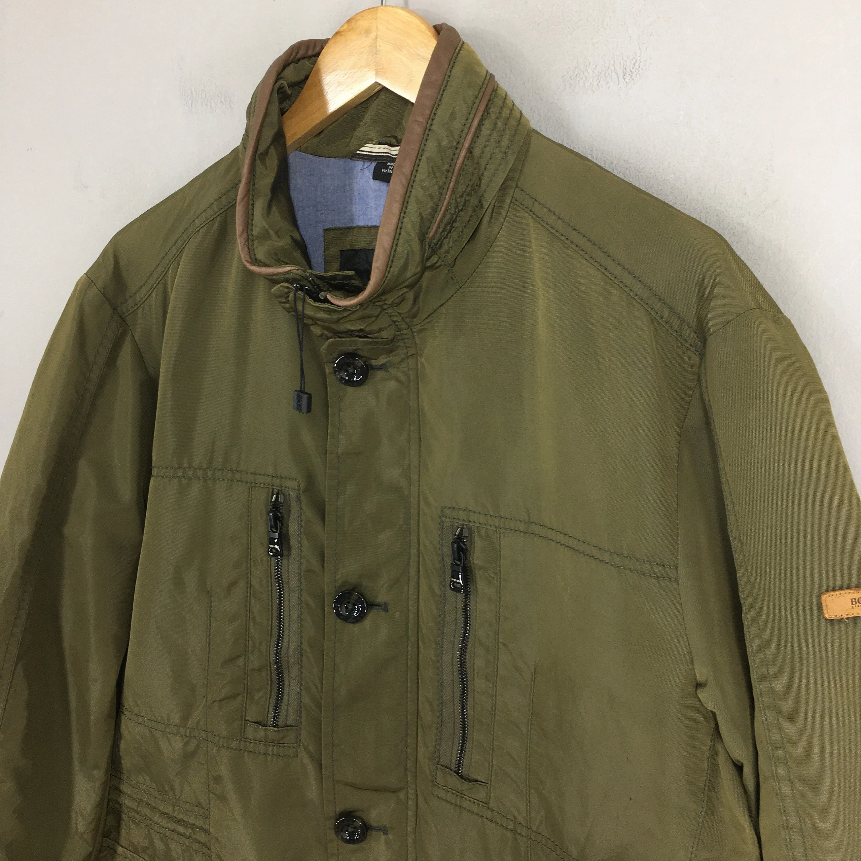 Hugo Boss Olive Windbreaker Jacket Large