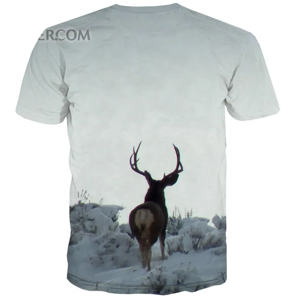 Hunting T shirts Men Jungle Tshirts Cool Deer Shirt Print Shooter T-shirts 3d Camouflage Tshirts Casual