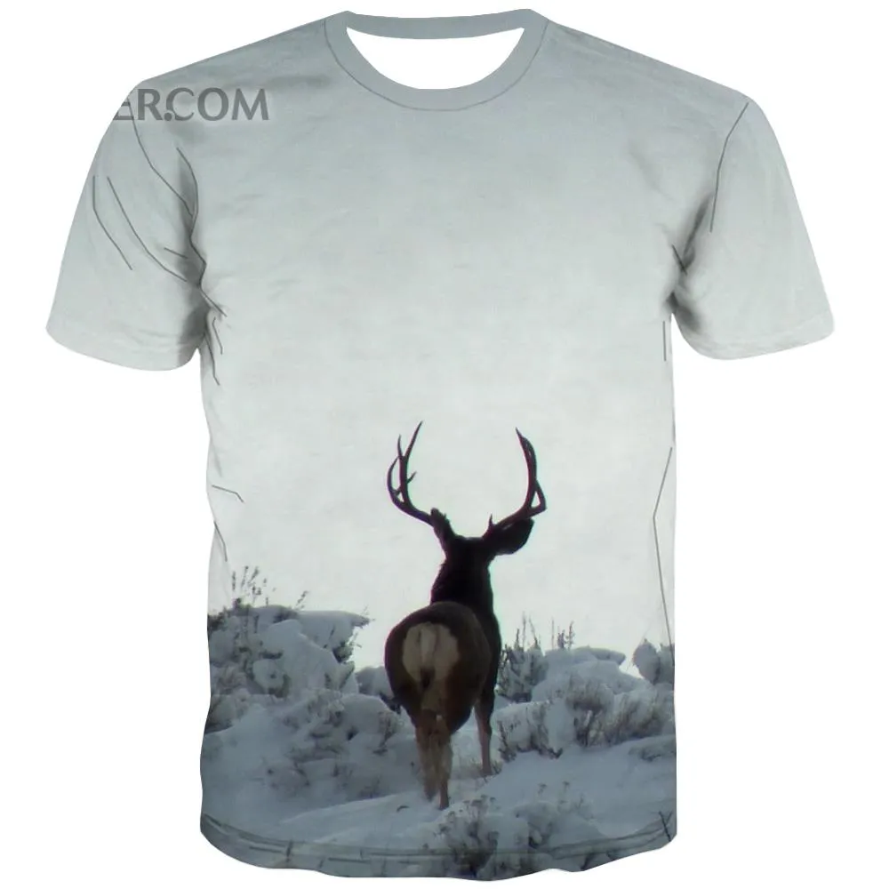 Hunting T shirts Men Jungle Tshirts Cool Deer Shirt Print Shooter T-shirts 3d Camouflage Tshirts Casual