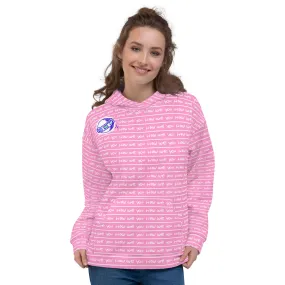 Insook Hwang's art_Super Power Art_UFO#5_Howareyou_pink stripes_Unisex Hoodie