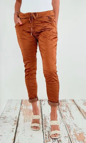 Italian Wish List Jogger - Camel