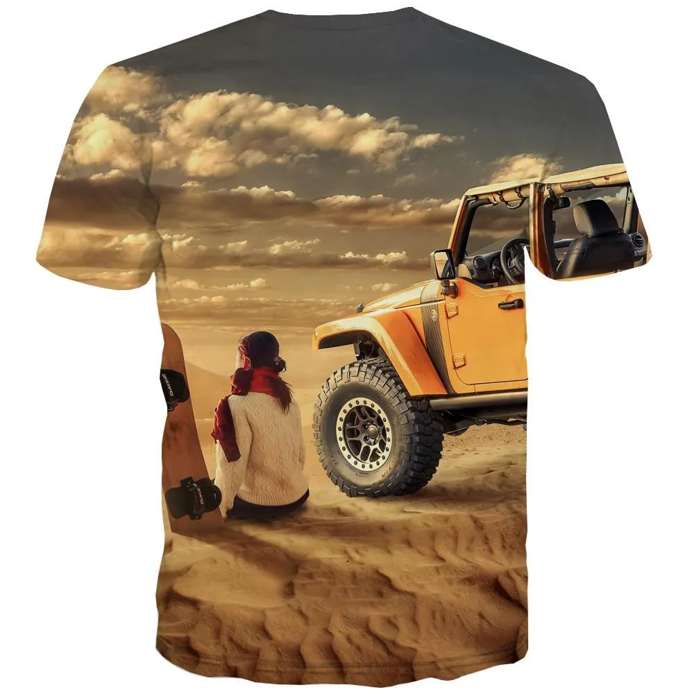 Jeep T-shirt Men Offroad Tshirts Cool car Tshirt Anime Short Sleeve Hip hop