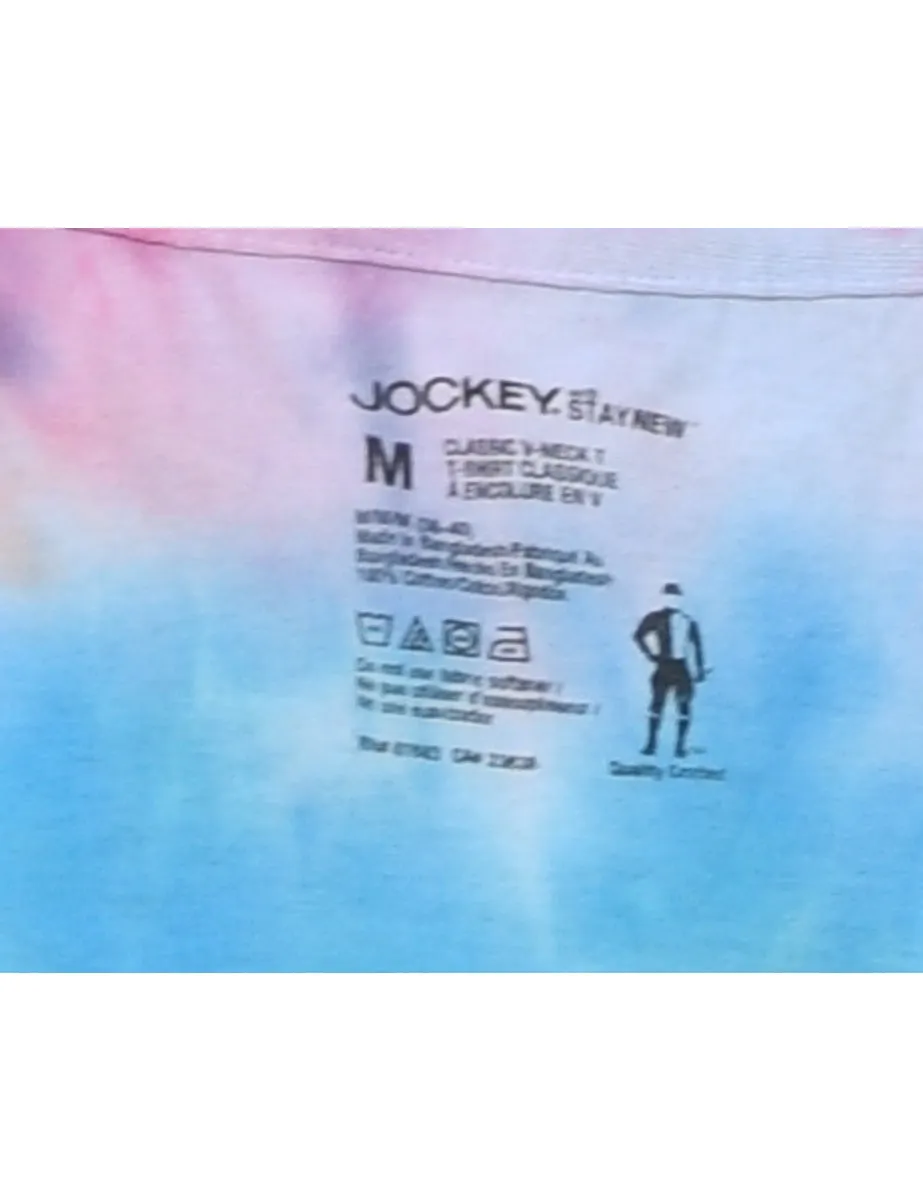 Jockey Tie Dye Multi-Colour Printed T-shirt - M