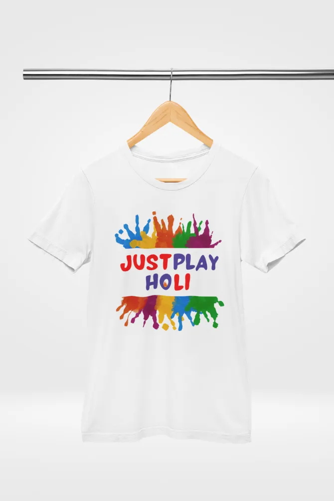 Just Play Holi T-shirt for women