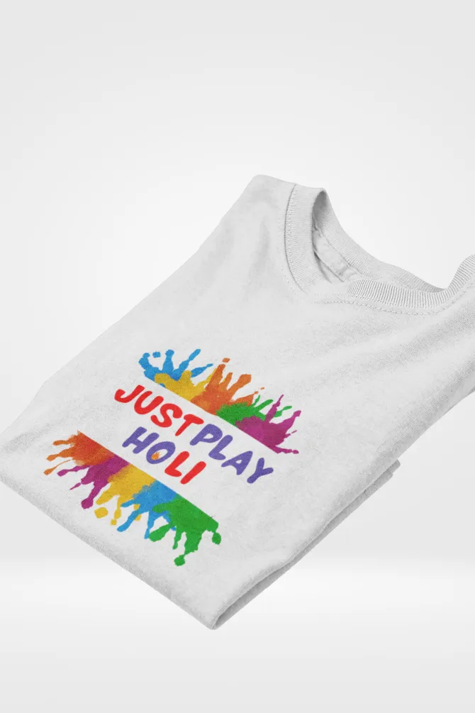 Just Play Holi T-shirt for women