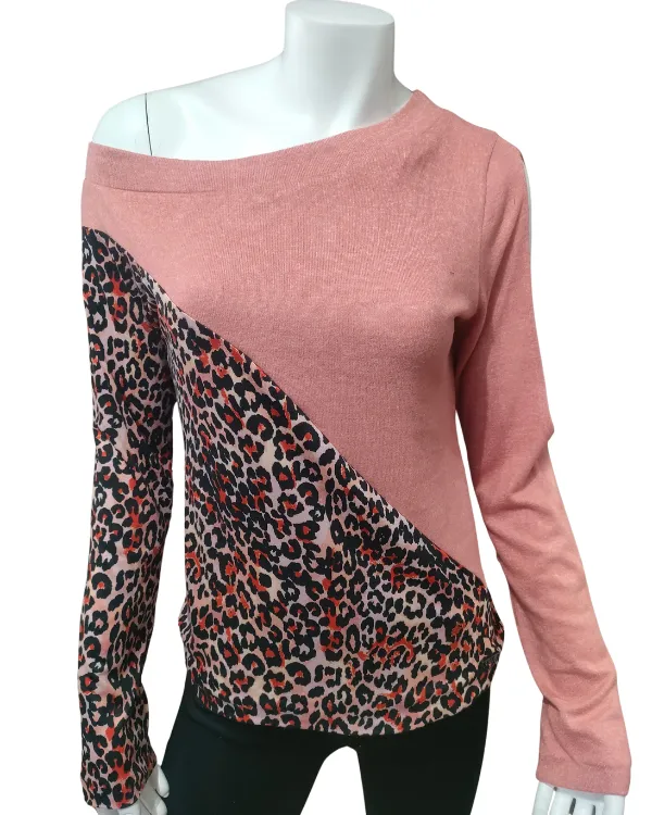 Kalera Top - Coral/Animal Print