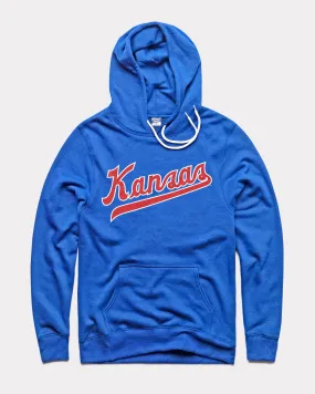 Kansas Jayhawks Script Royal Blue Hoodie