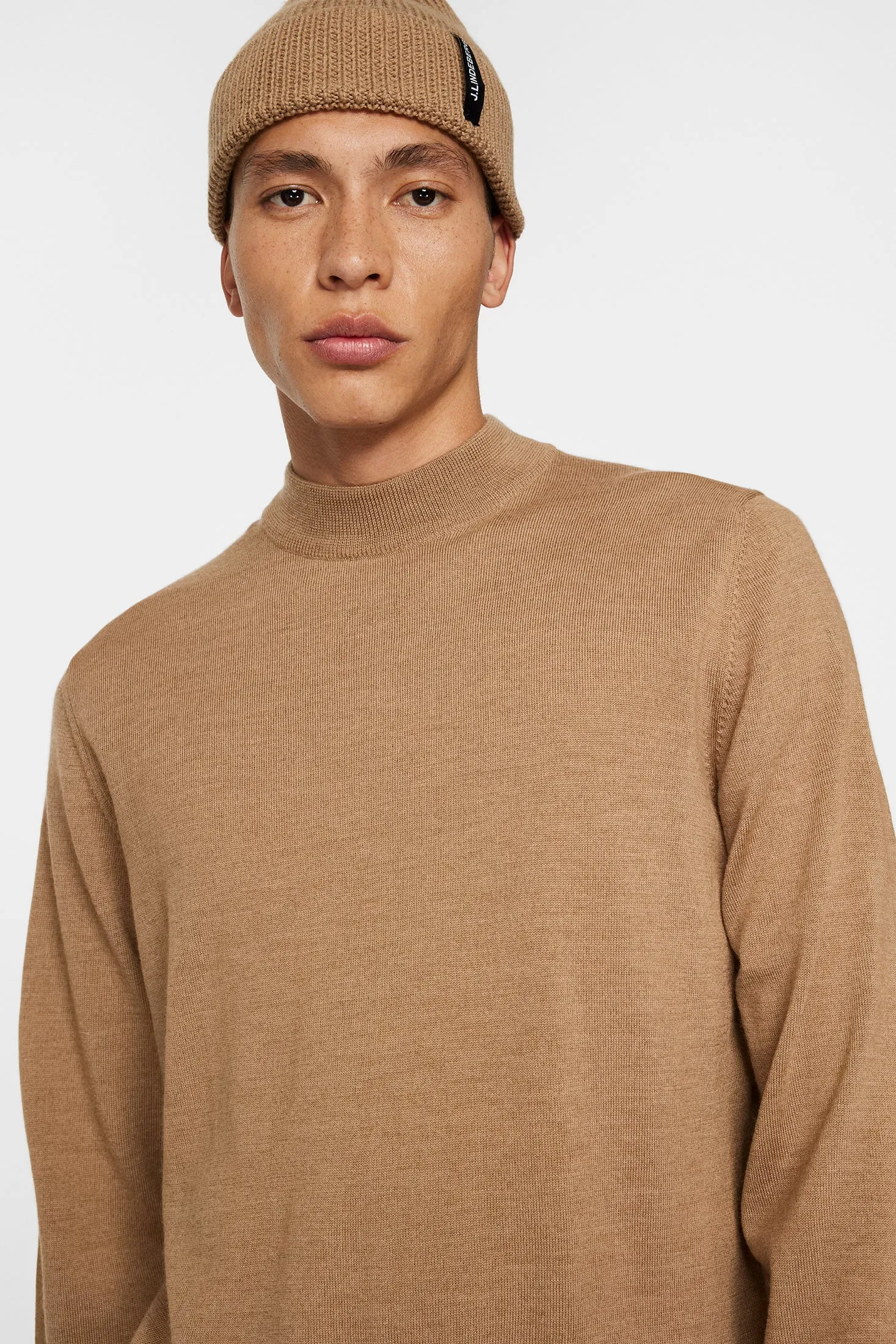 Korman Merino Turtle Neck / Tiger Brown Melange