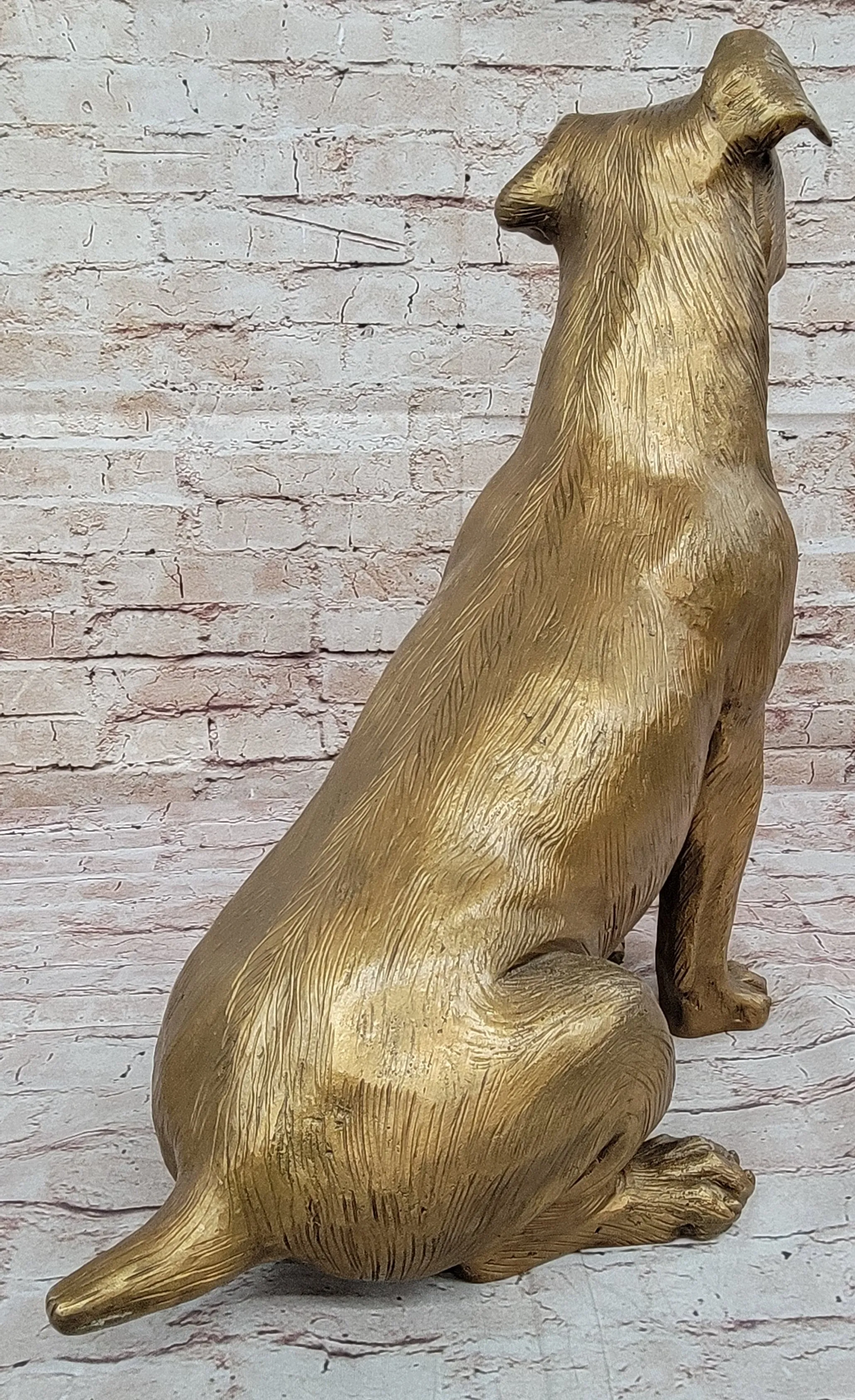 Life Size Jack Russell Terrier Dog Bronze Sculpture Statue Figure 19" x 25"