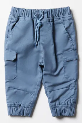 Lined Cargo Jogger Pants Grey