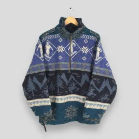 LL Bean Usa Aztec Navajo Wool Sweater Medium