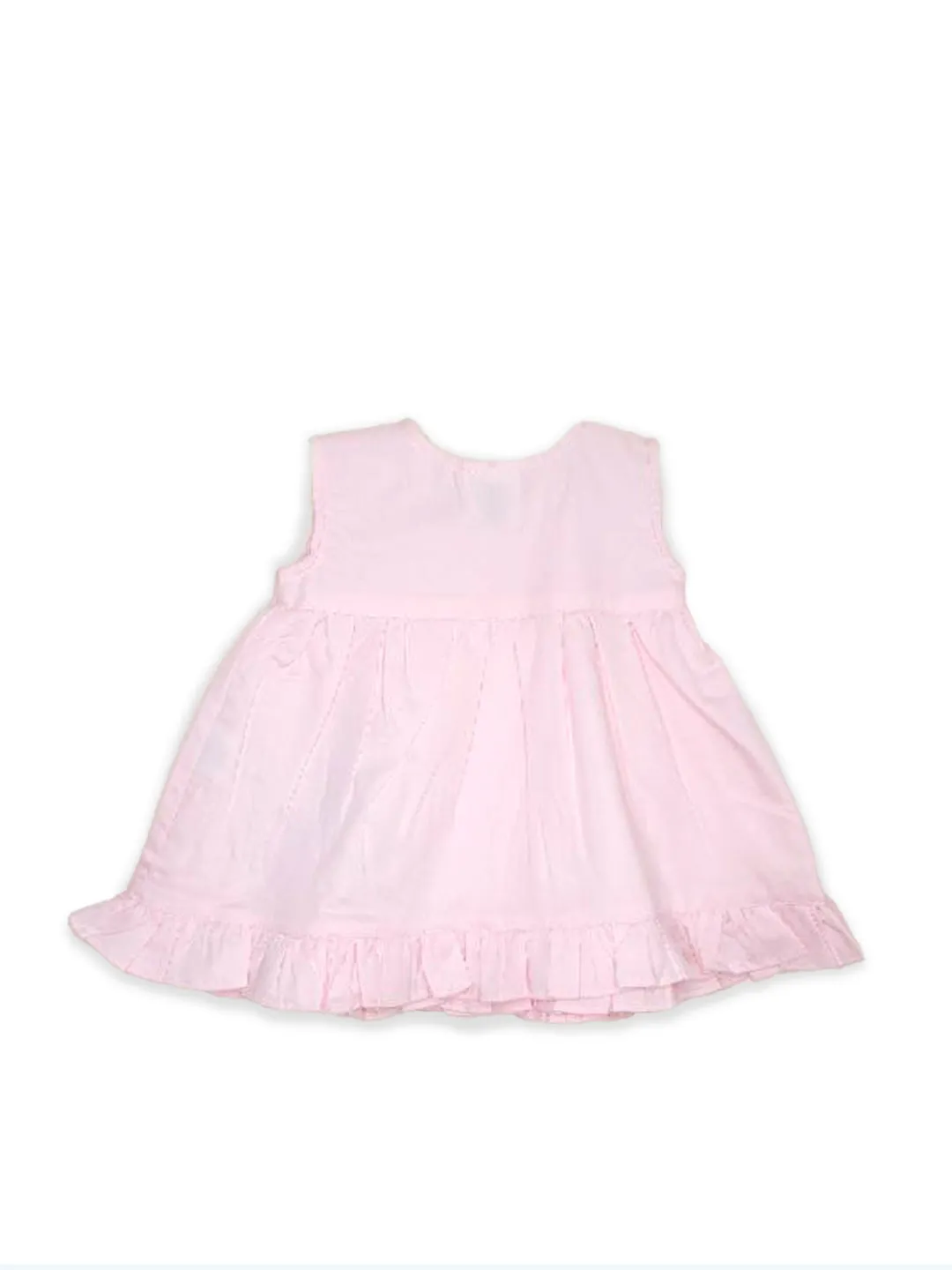 Love Letter - Organic Cotton Embroidered Girls Pink Jhabla / Dress