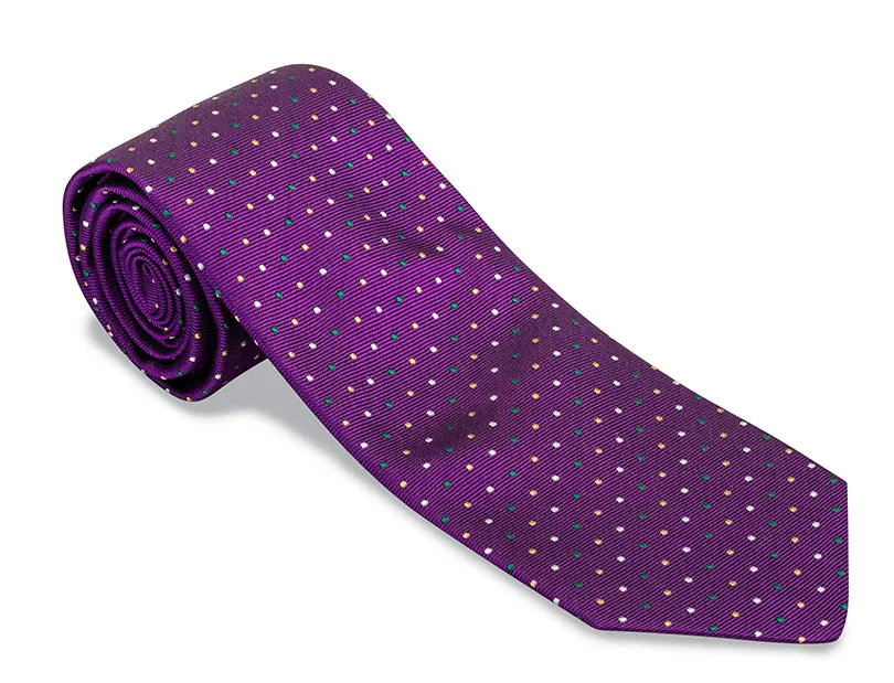 Mardi Gras Polka Dots Necktie - F4474