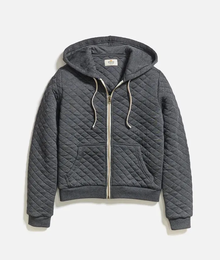 Marine Layer Corbet Quilted Full Zip Hoodie