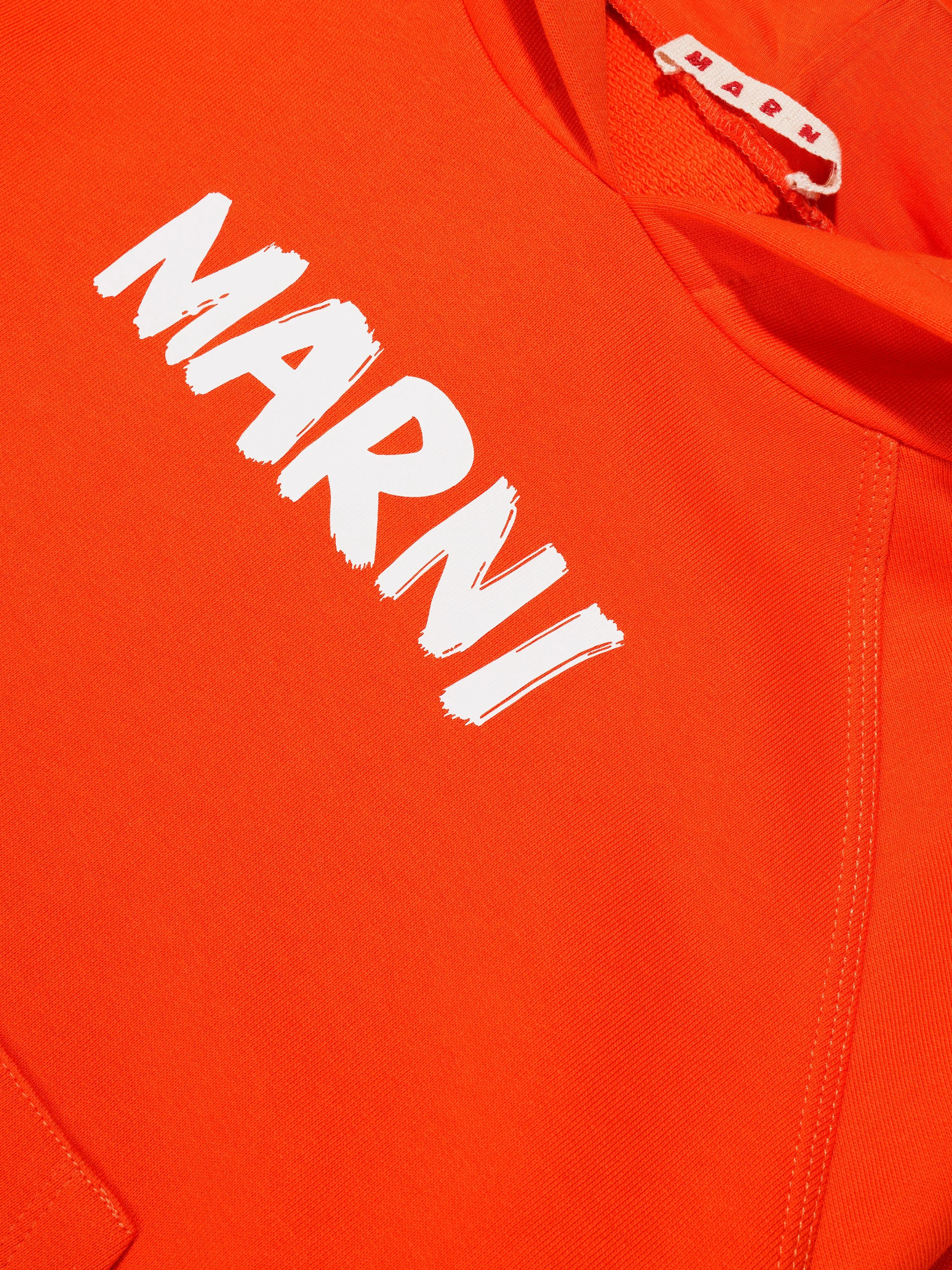 MARNI Kids Logo Hoodie in Orange