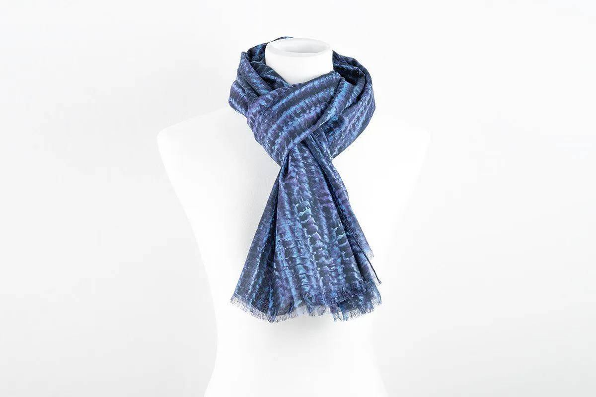 MELILLA COTTON NAVY SCARF