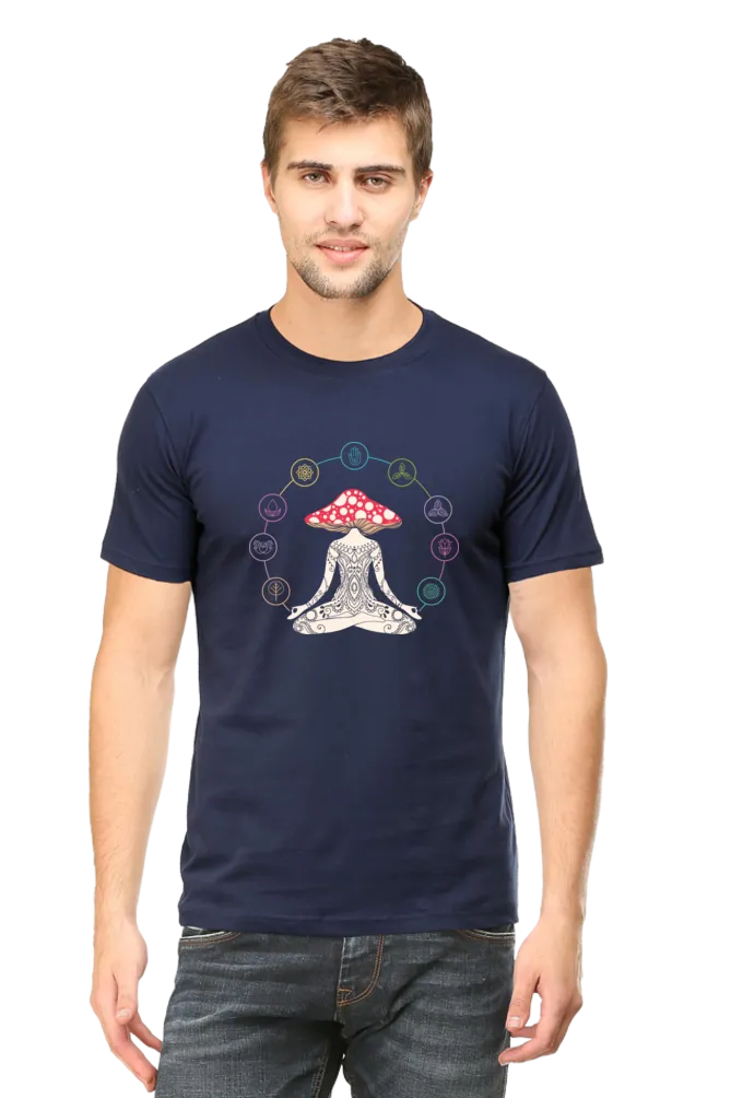 Men Half Sleeves Classic T-Shirt - Magic Yoga Meditation