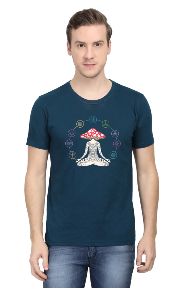 Men Half Sleeves Classic T-Shirt - Magic Yoga Meditation