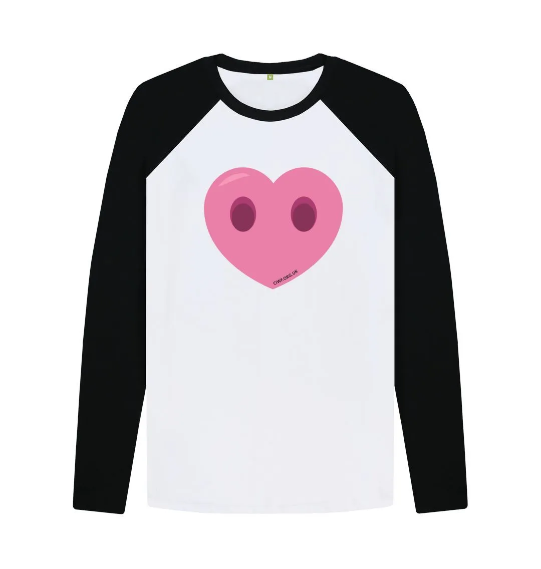 Men's Compassion Heart Baseball T-Shirt