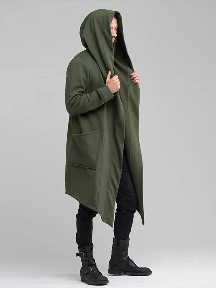 Men's Hooded Cardigan Trench Coat Streetwear