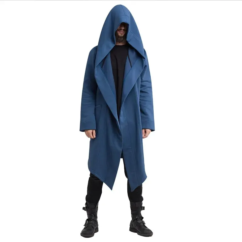 Men's Hooded Cardigan Trench Coat Streetwear