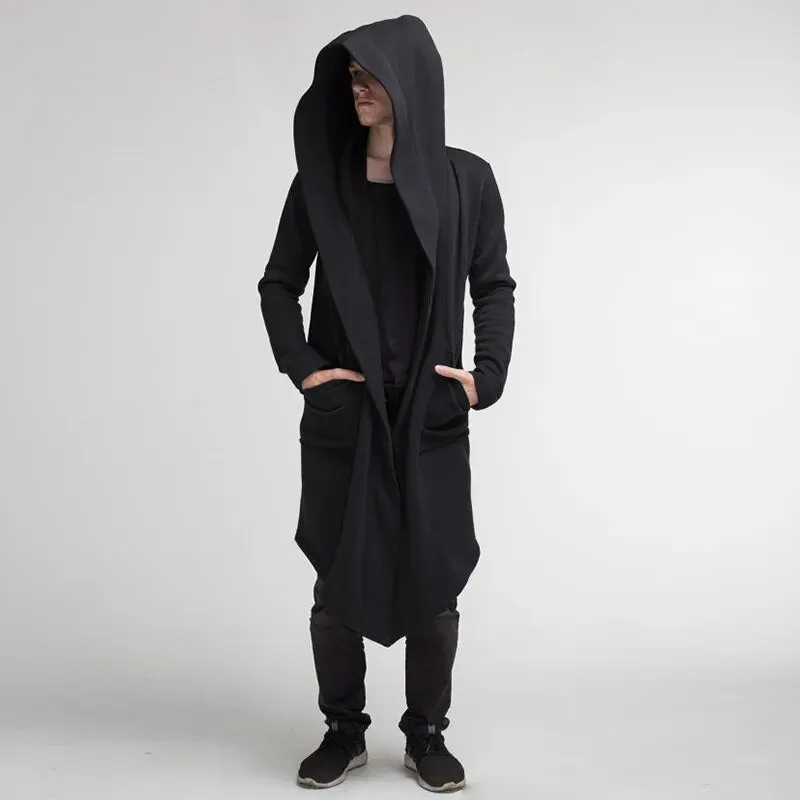 Men's Hooded Cardigan Trench Coat Streetwear