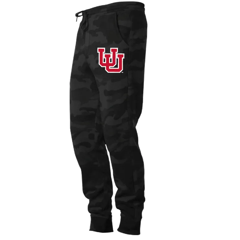 Men's Midweight Fleece Black Camo Joggers