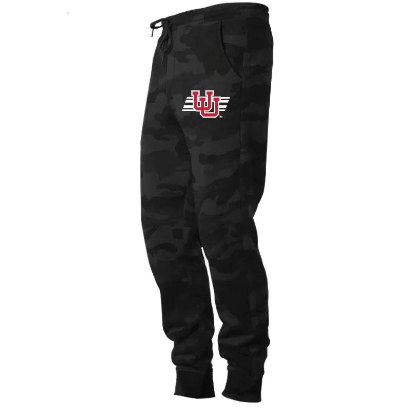 Men's Midweight Fleece Black Camo Joggers