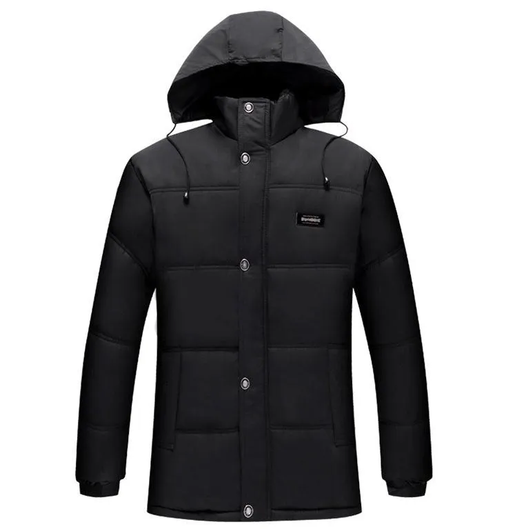 Men's Winter Warm Windproof Multi-Pocket Down Coat With Fur Lining