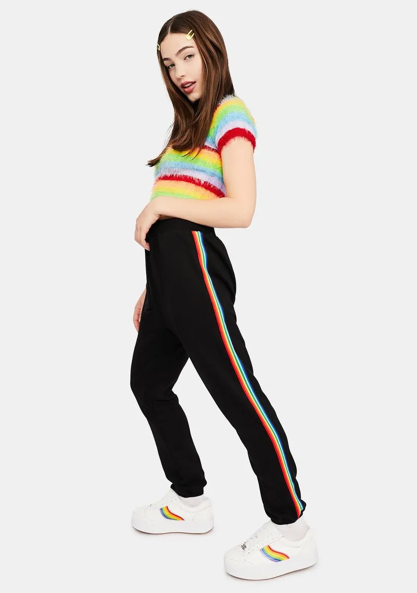 Most Wonderful Rainbow Stripe Terry Joggers