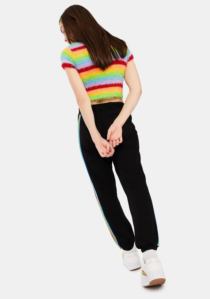 Most Wonderful Rainbow Stripe Terry Joggers