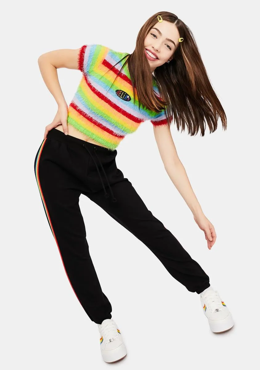 Most Wonderful Rainbow Stripe Terry Joggers