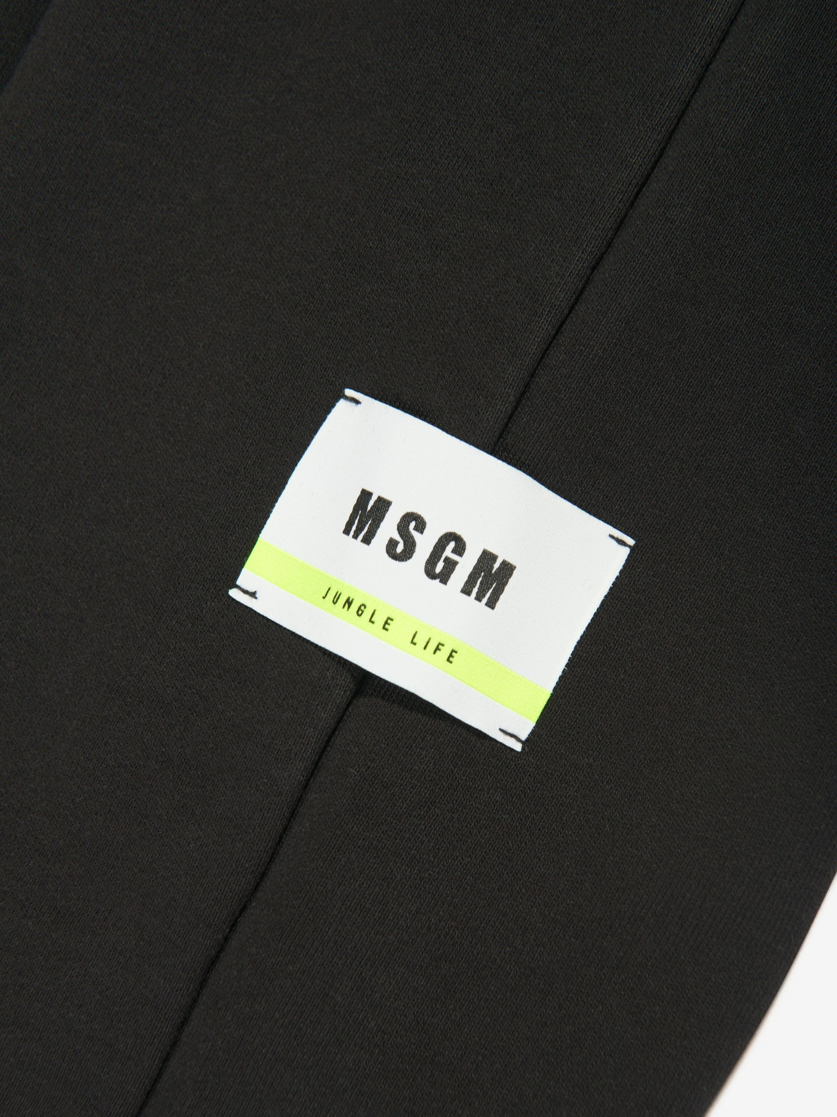 MSGM Boys Fleece Joggers in Black