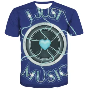 Music T-shirt Men Instrument Tshirts Cool Retro Tshirts Casual Electronic Tshirts Novelty